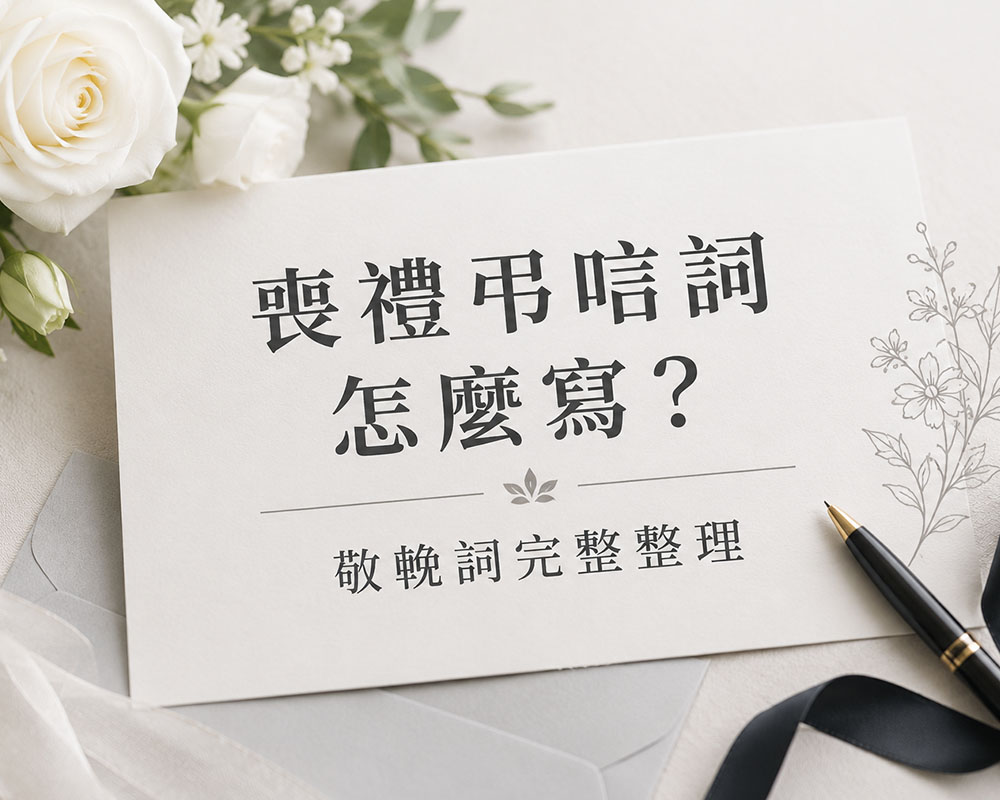 喪禮弔唁詞怎麼寫？敬輓詞完整整理