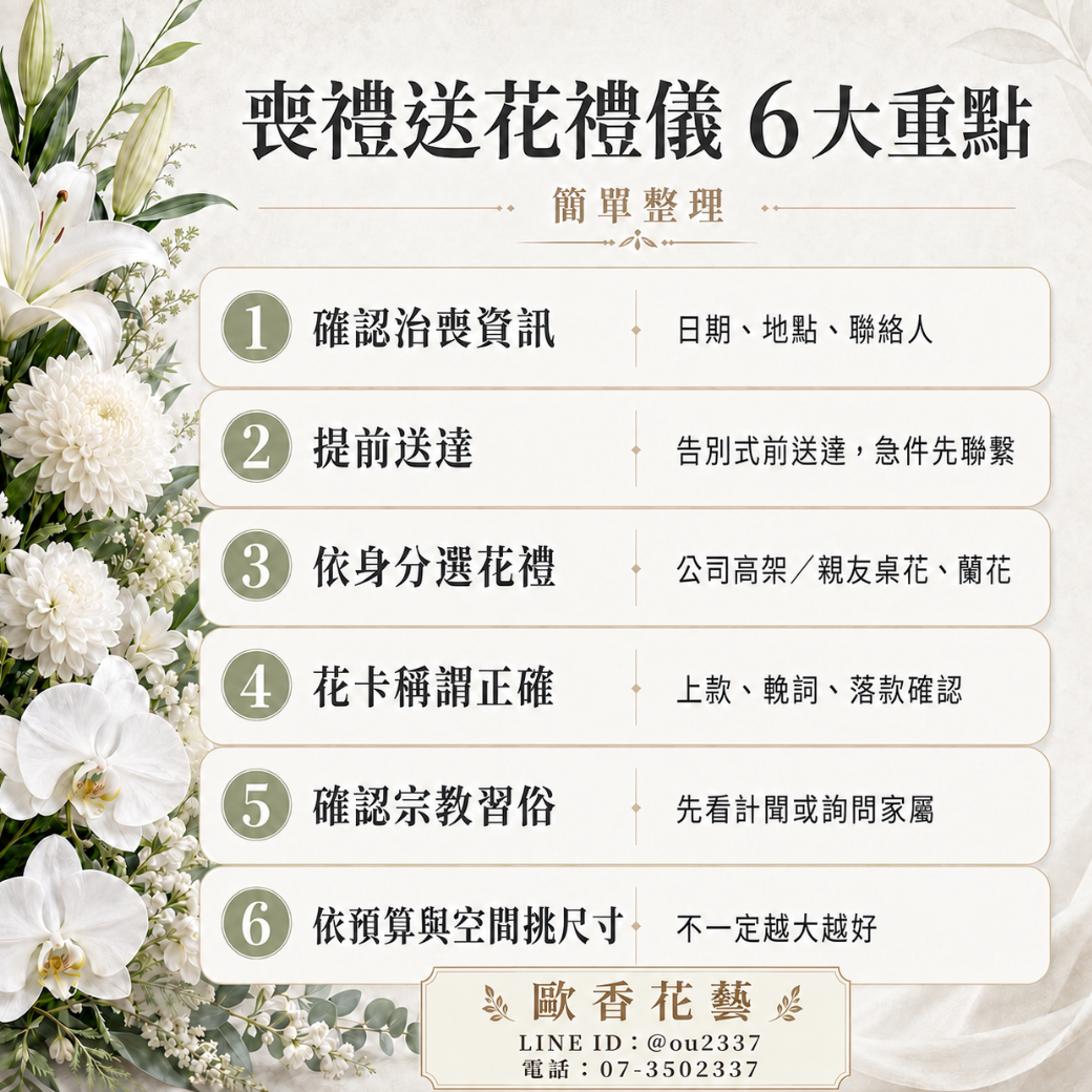 喪禮送花禮儀 喪禮送花禮儀6大重點