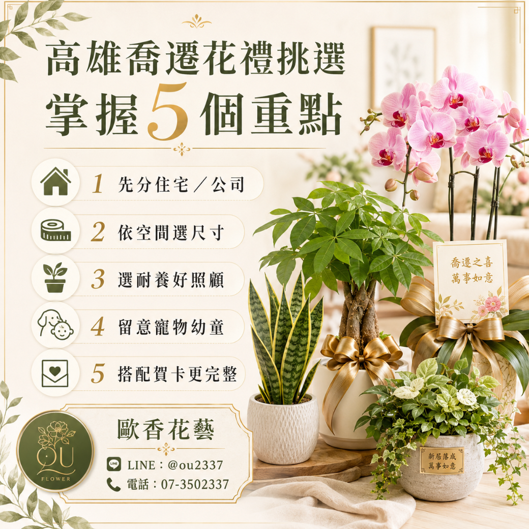 高雄喬遷花禮挑選 高雄喬遷花禮4大選擇