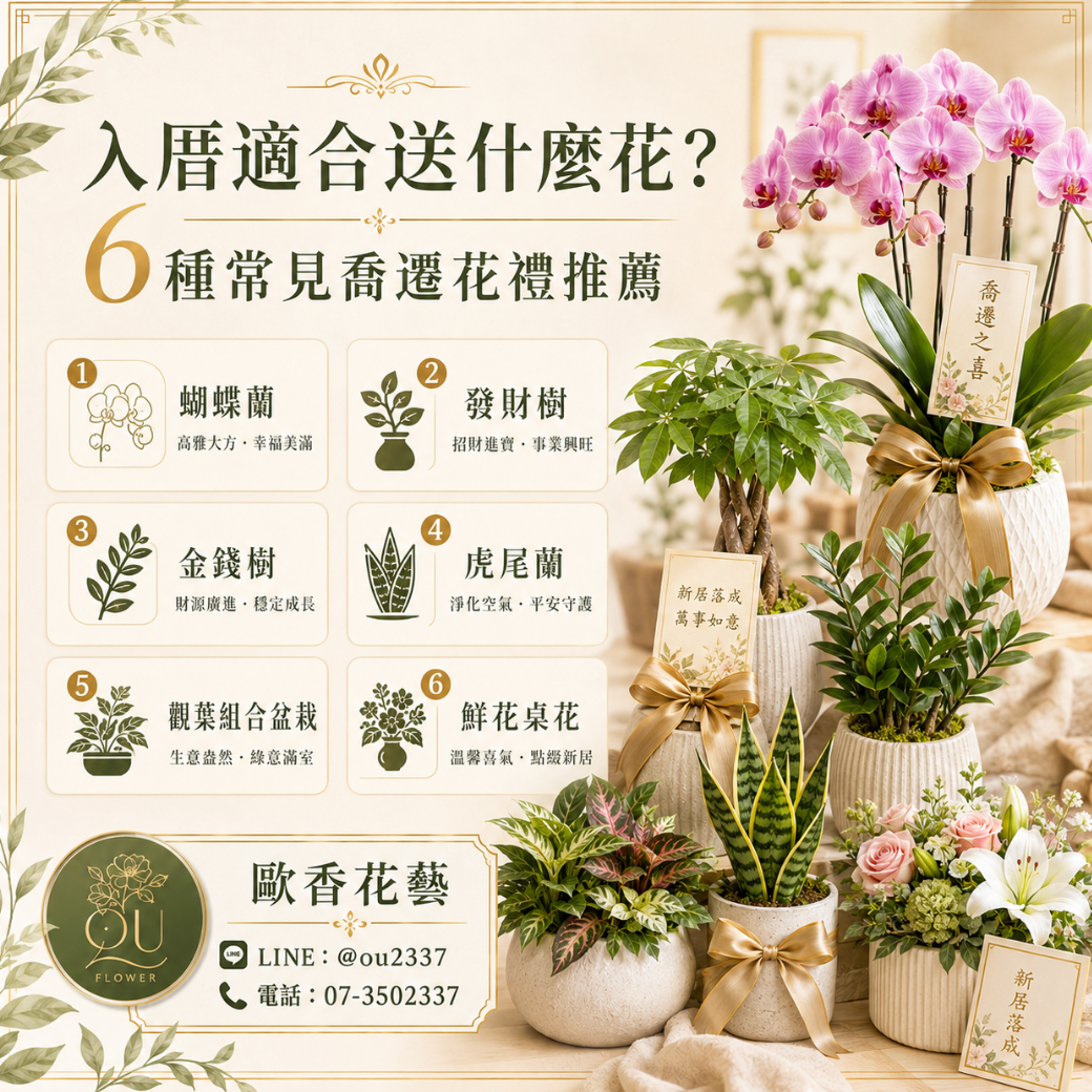 高雄喬遷花禮挑選 入厝花禮推薦