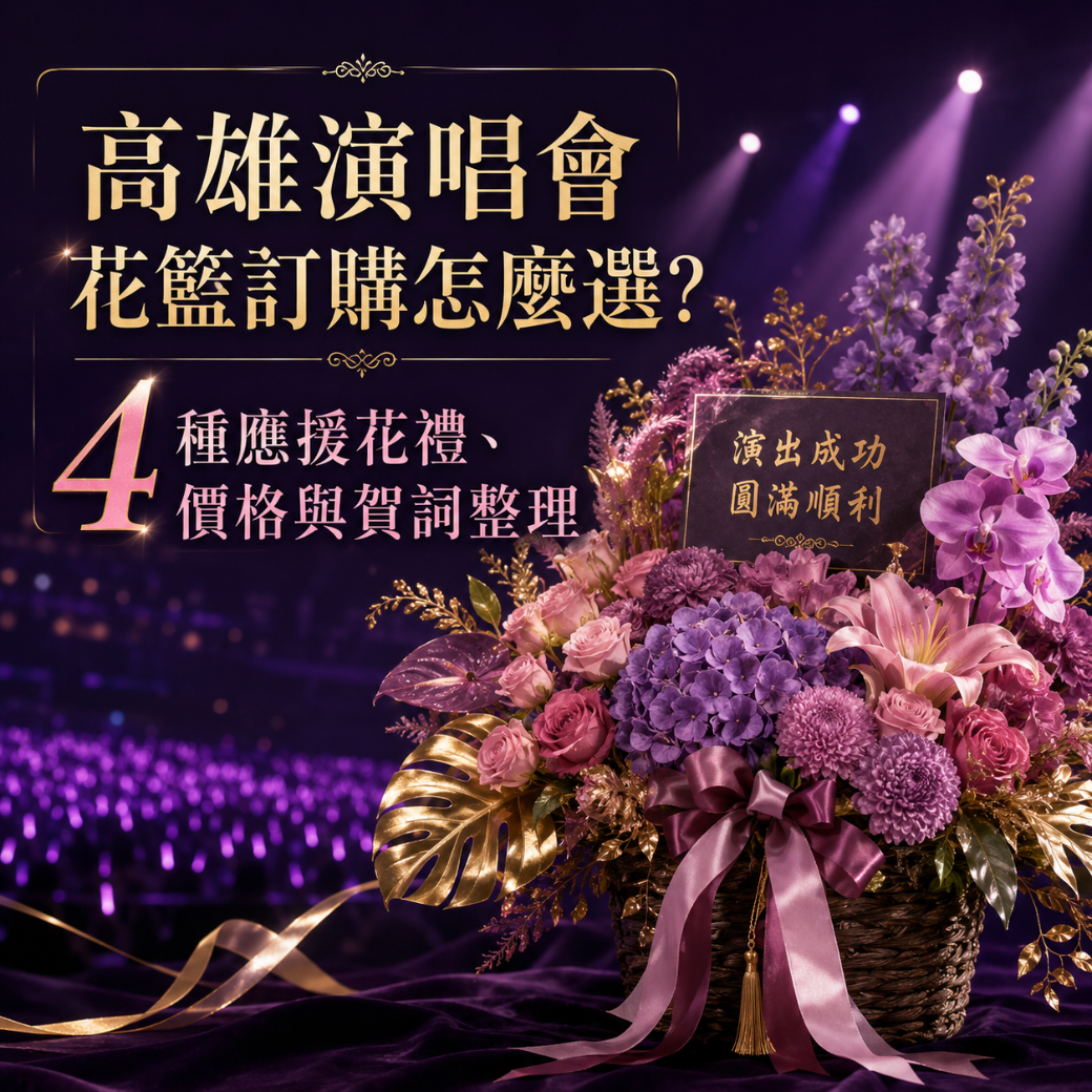高雄演唱會花籃訂購怎麼選？4種應援花禮、價格與賀詞整理